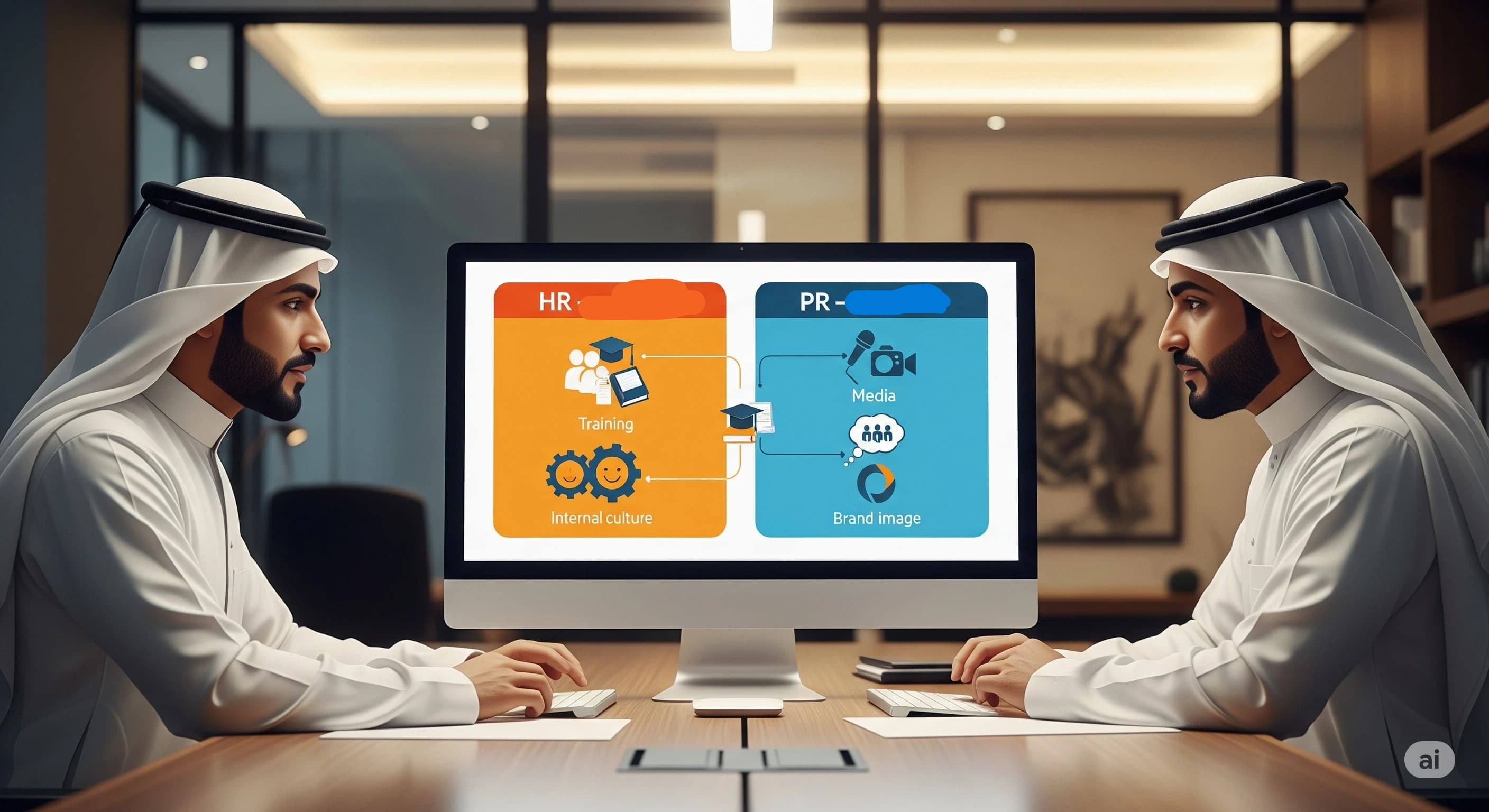 الفرق بين الموارد البشرية (HR) والعلاقات العامة (PR)