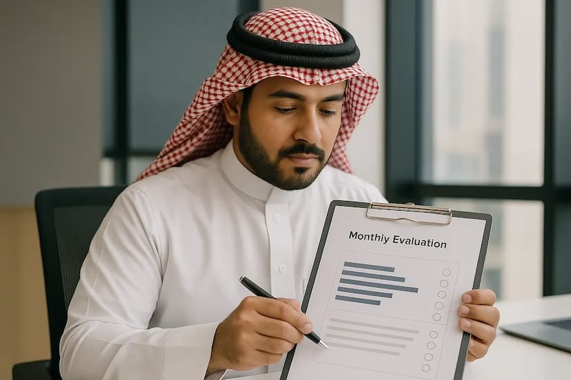 نموذج تقييم موظف شهري