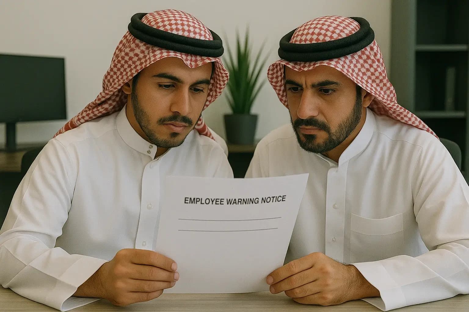 نموذج إنذار موظف بسبب التأخير