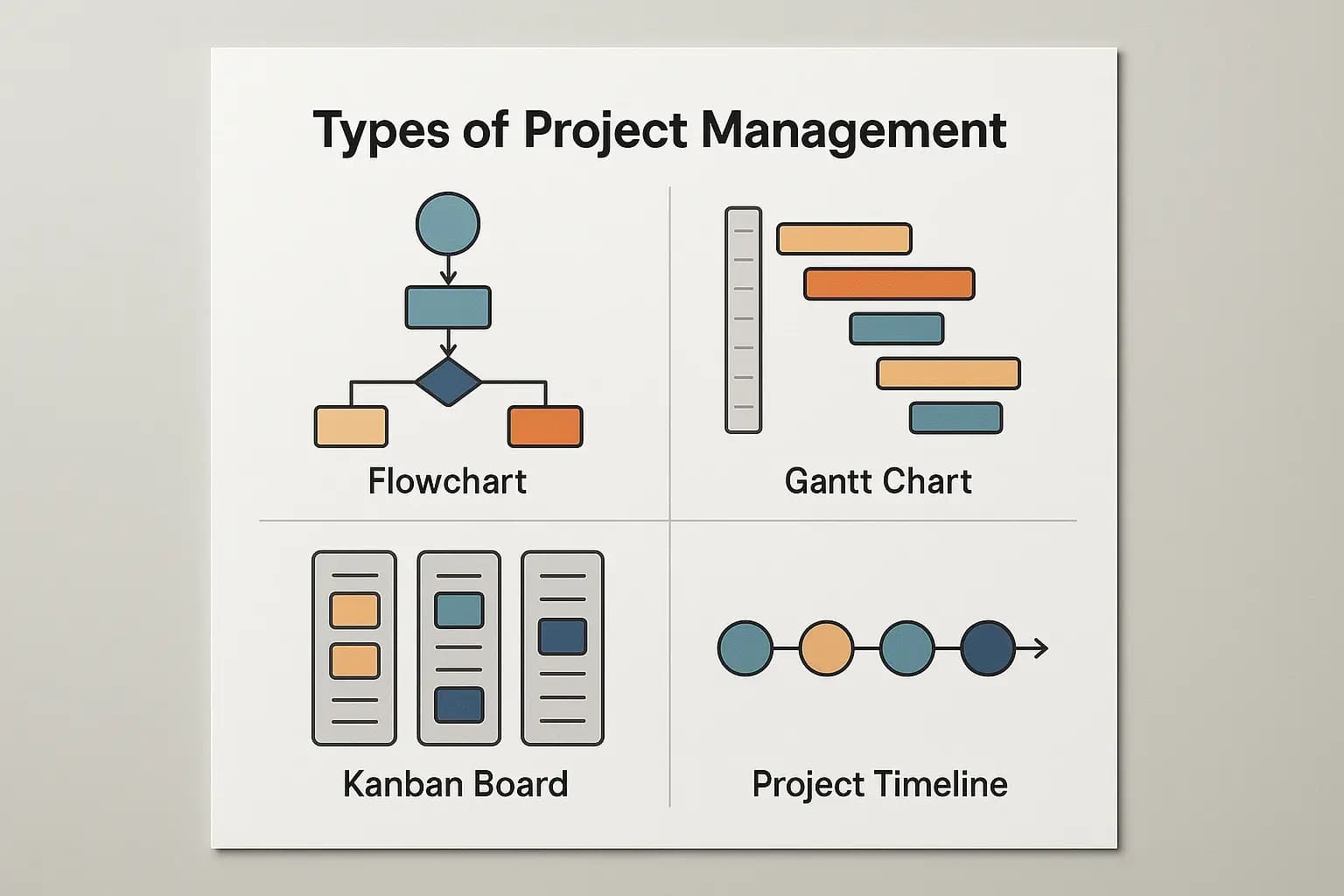أنواع إدارة المشاريع - أهم 10 أنواع