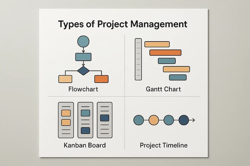 أنواع إدارة المشاريع - أهم 10 أنواع