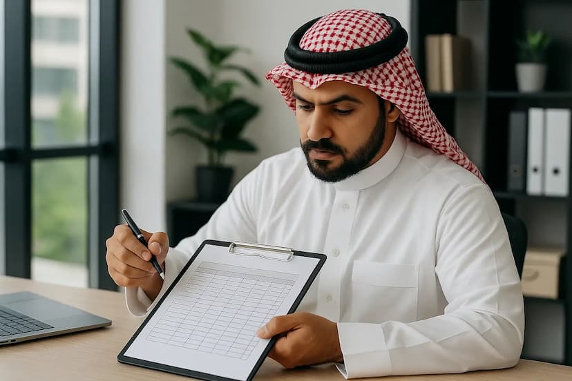 نموذج حصر غياب الموظفين