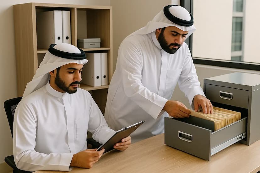 نموذج ترتيب ملفات الموظفين