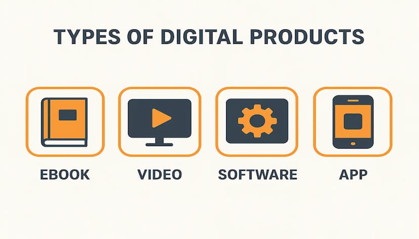 أنواع المنتجات الرقمية