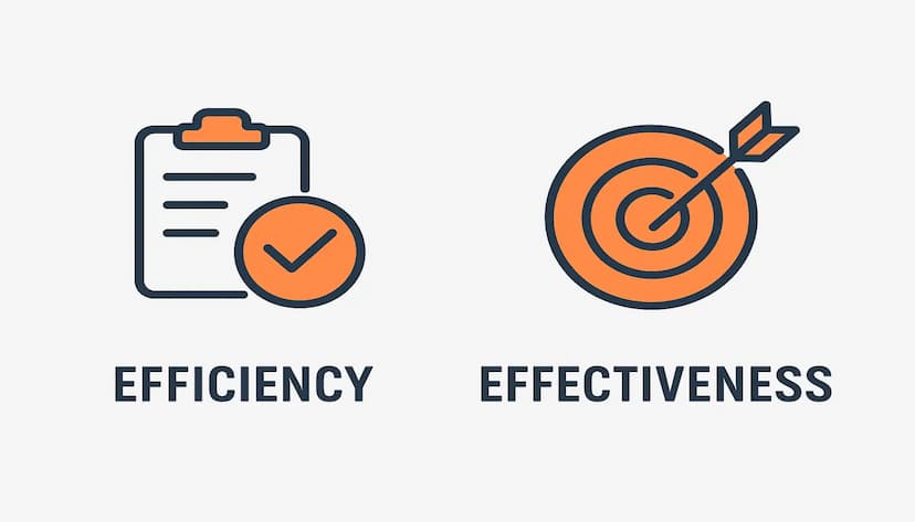 الفرق بين الكفاءة والفعالية