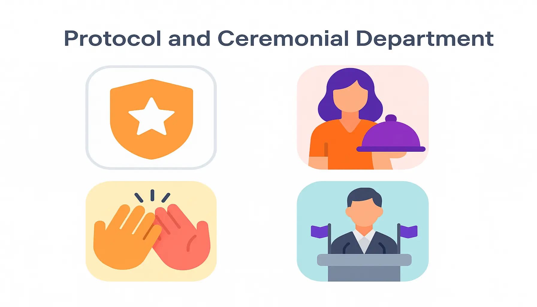 مهام قسم المراسم والتشريفات Protocol and Ceremonial Department