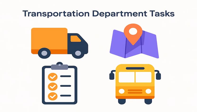 مهام قسم الحركة والنقل Movement and Transportation Department