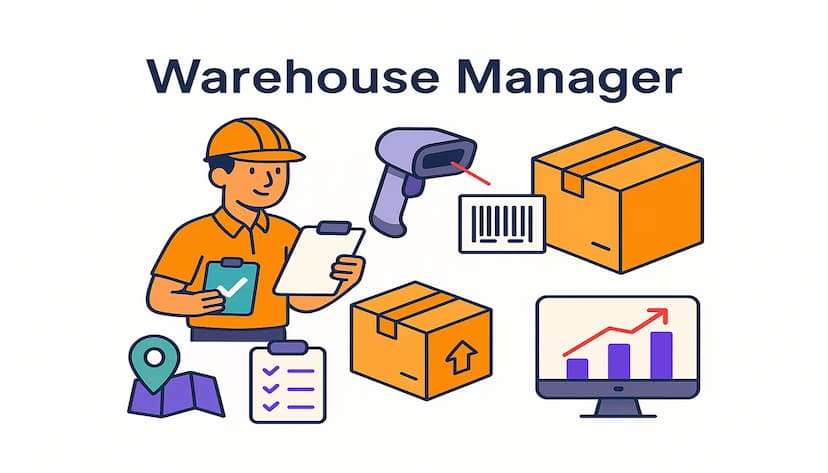 مهام مدير المخازن Warehouse Manager - دليل مهام إدارة المخازن