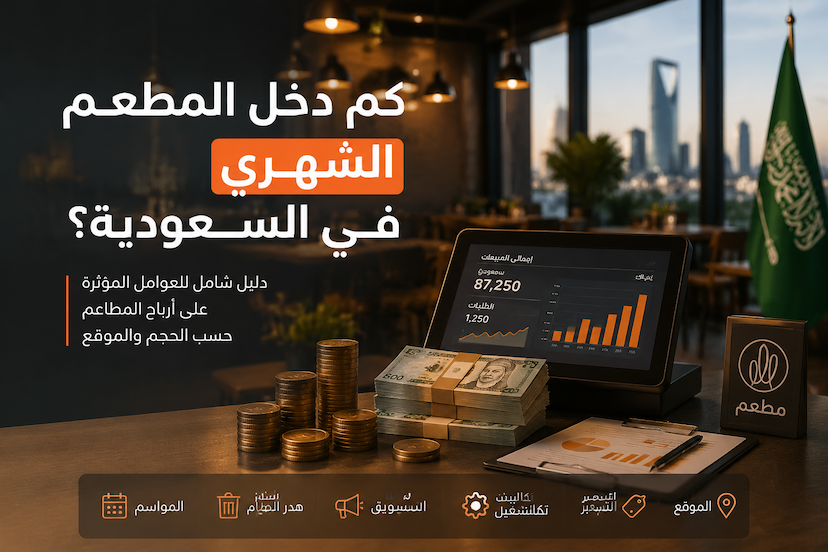 كم دخل المطعم الشهري في السعودية؟