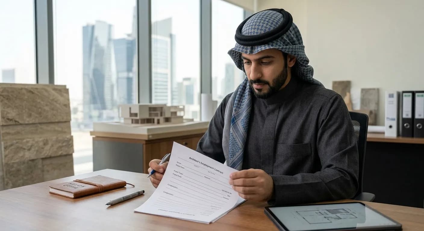 نموذج عقد عمل لمهندس معماري