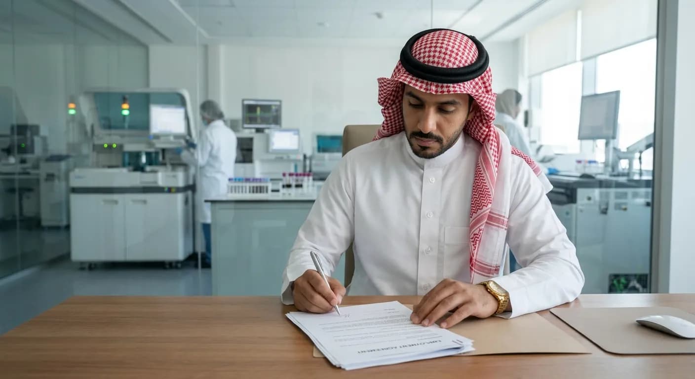 صيغة عقد عمل في المختبرات الطبية