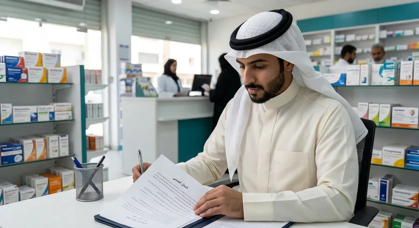 صيغة عقد عمل في صيدلية