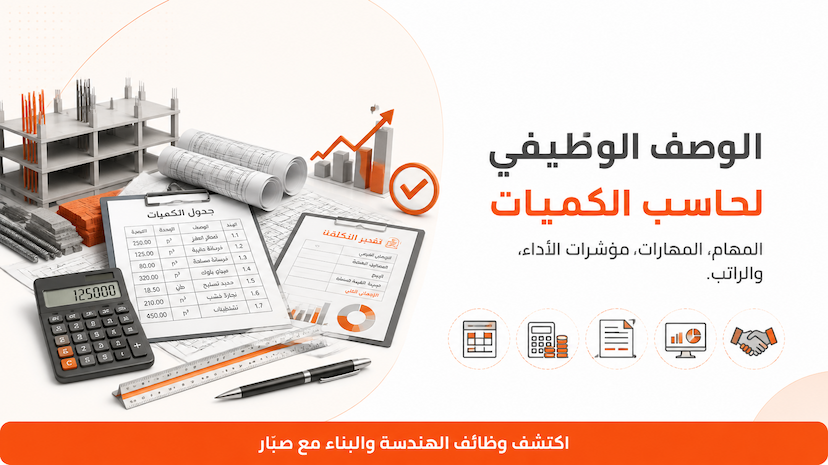 الوصف الوظيفي لموظف حاسب كميات Quantity Surveyor وأهم المهام والمهارات والـ KPIs والراتب