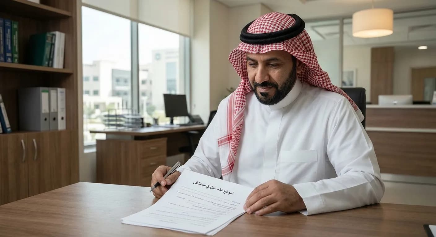 نموذج عقد عمل في مستشفى